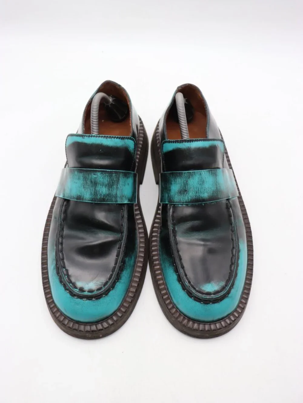 Marsèll Zucca Black Blue Leather Loafers Men's EU 43 EU Slip On Loafers Italy